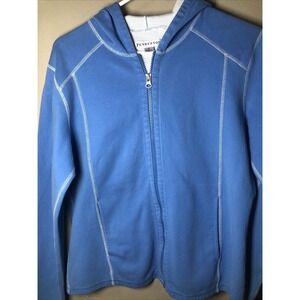 Pendleton Long Sleeve Full Zip Jacket Women's Size Medium Blue With White Accent